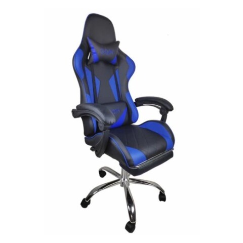 Silla Gamer Empoli Con Reposapie EM-G01 Azul/Negro