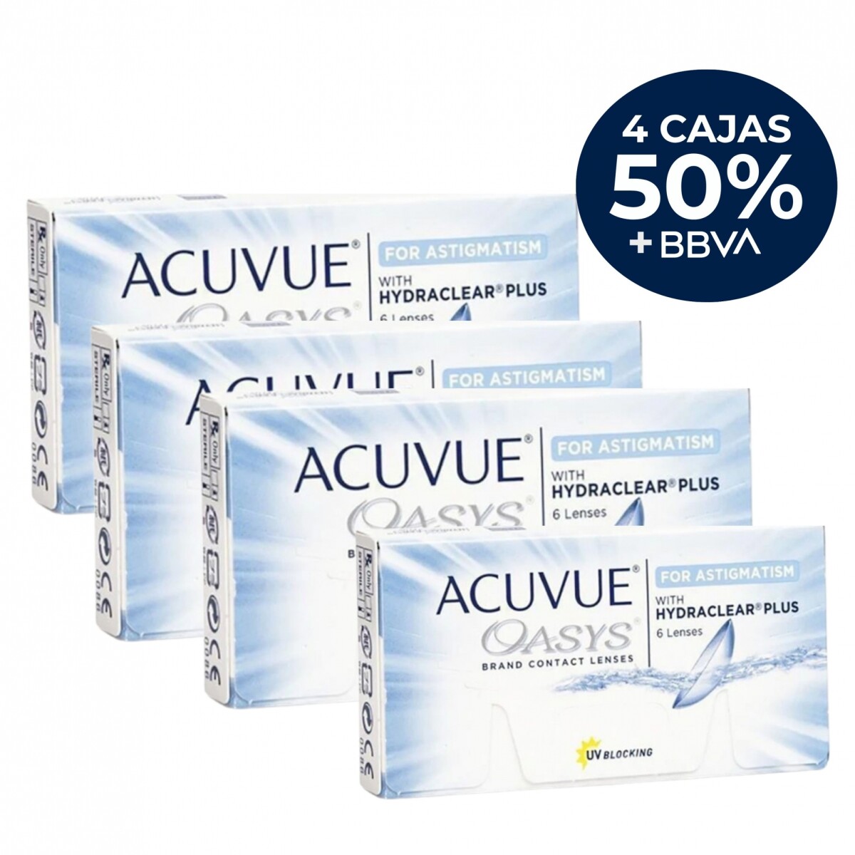 Acuvue Oasys Promo 2 + 2 cajas de regalo + liquido Arlyt de regalo! - Tórico 