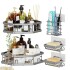 Set X5 Estante Organizador Esquinero Ducha Baño Jabonera Accesorios Con Adhesivo Imback Color Plateado Set X5 Estante Organizador Esquinero Ducha Baño Jabonera Accesorios Con Adhesivo Imback Color Plateado