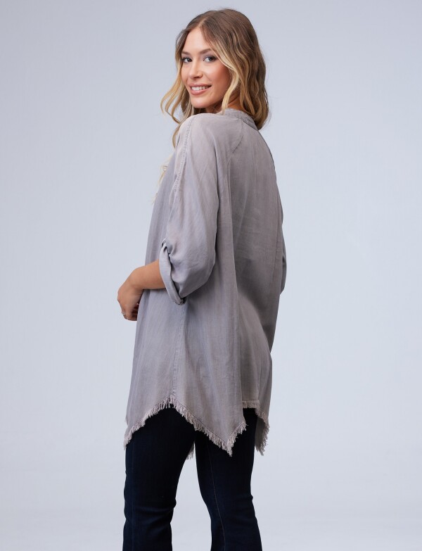 Camisa Oversize Tencel GRIS
