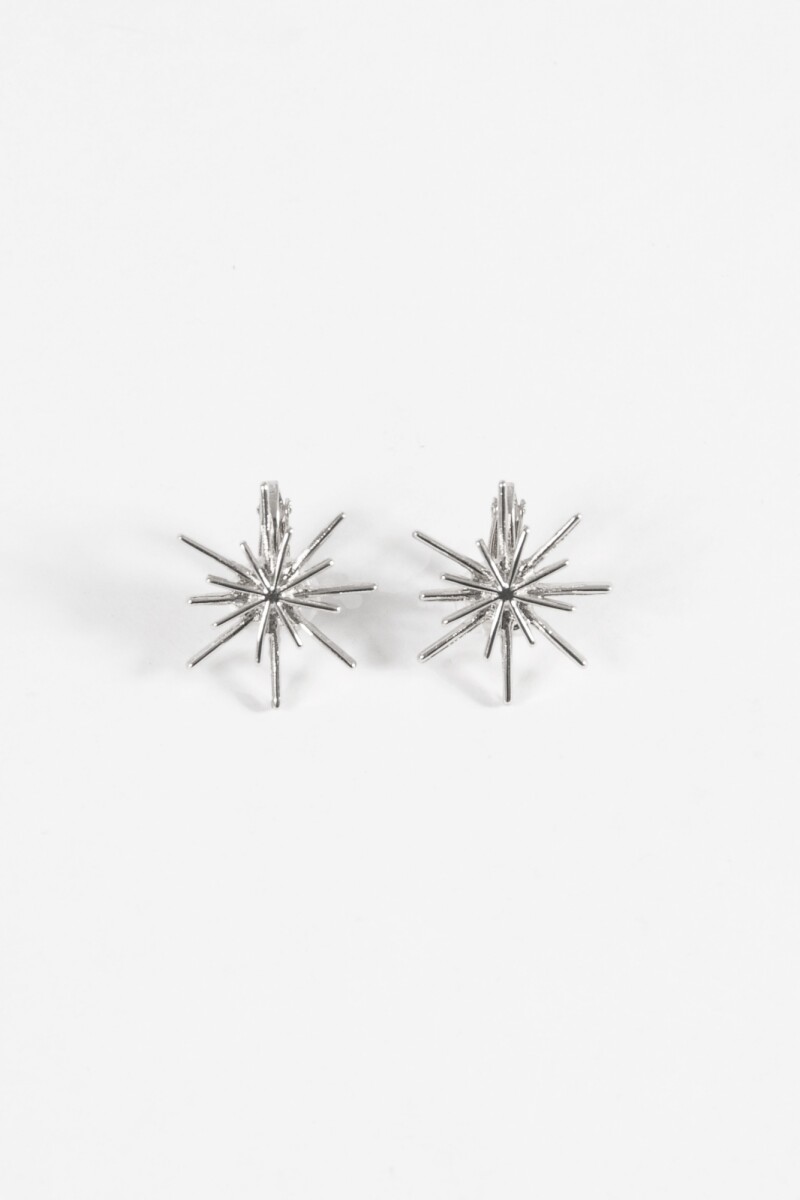 Caravanas clip fugaz plateado