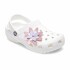 Jibbitz Faux Leather Pink Flower Multicolor