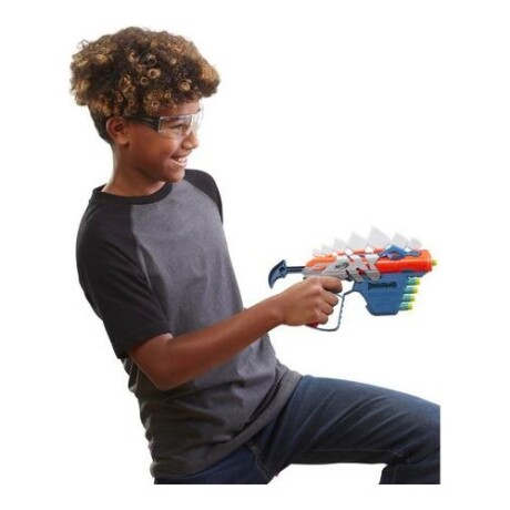 Lanzador de dardos de Juguete Nerf DinoSquad Stego-Smash con 5 dardos - Azul Azul
