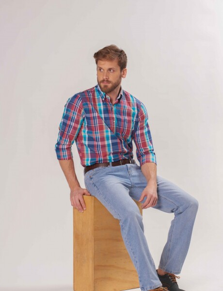 PANTALÓN DE JEAN CLÁSICO Celeste