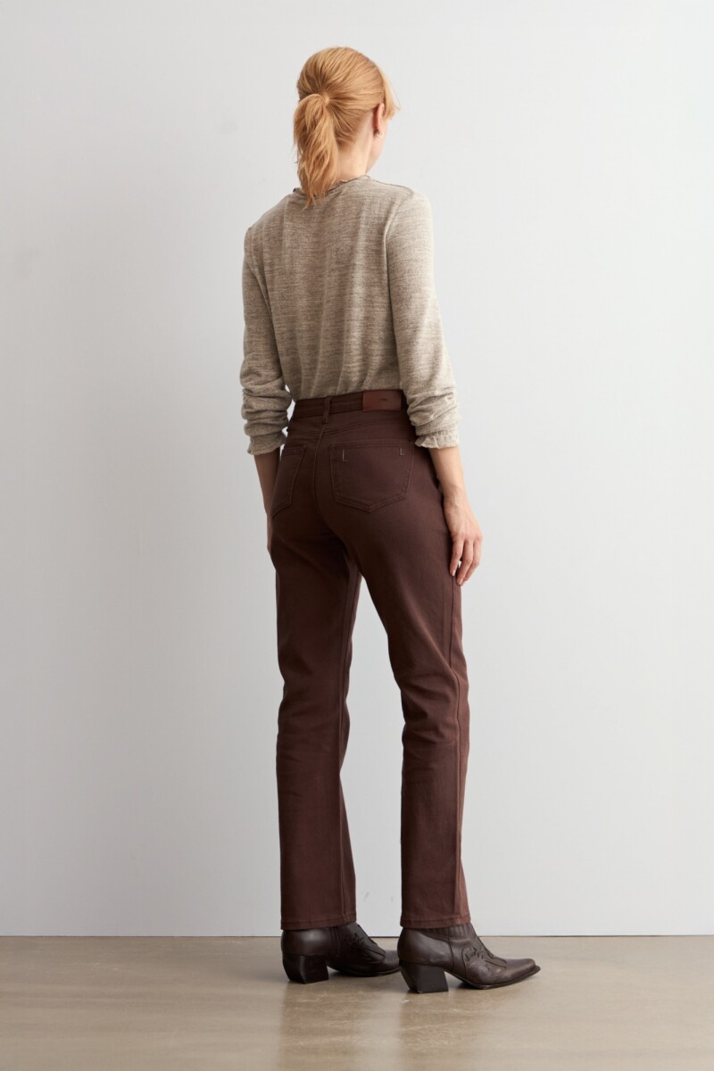 Pantalón recto Amy chocolate