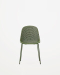 Silla de exterior Quinby con patas de acero verde Silla de exterior Quinby con patas de acero verde