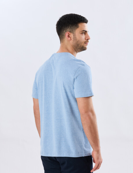 REMERA ESTAMPADA DE ALGODÓN Celeste