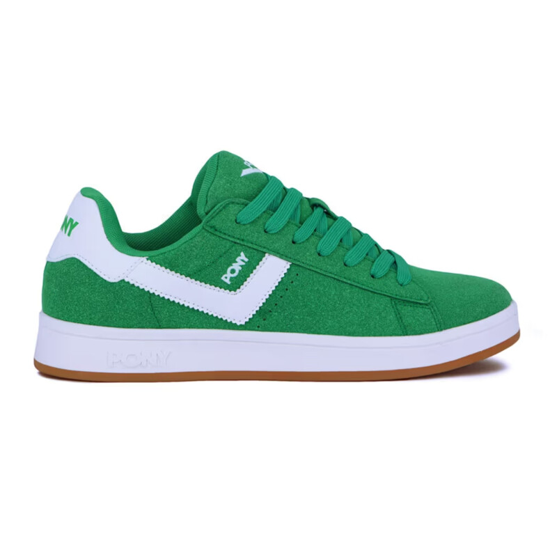 Championes Pony Lifestyle Square Gamuza Hombre Verde-Blanco