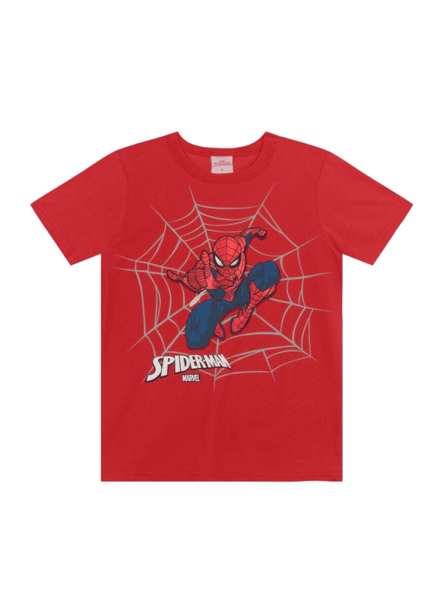 Remera infantil con Serigrafía. - Rojo 