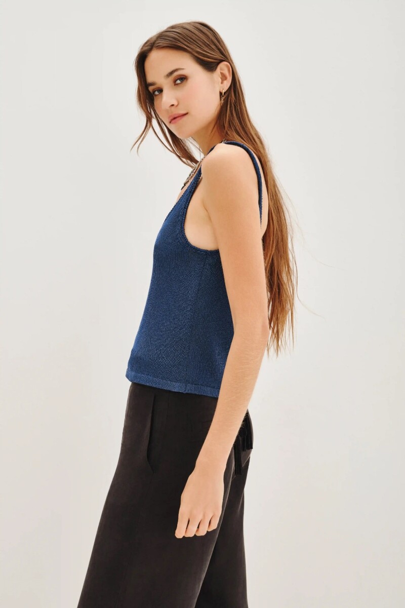 Musculosa Metal Azul