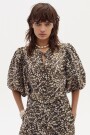 Bubble Metallic Linen Shirt Estampado
