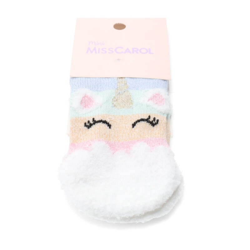 Medias de Niña MINI Miss Carol Media chenille pack X1 Rosado
