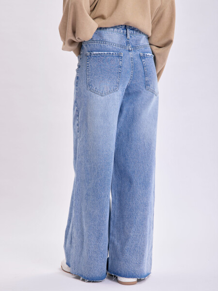 Pantalón jean extra wide Azul Medio