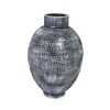 FLORERO CERAMICA GRIS COMB 23X23X35CM Unica