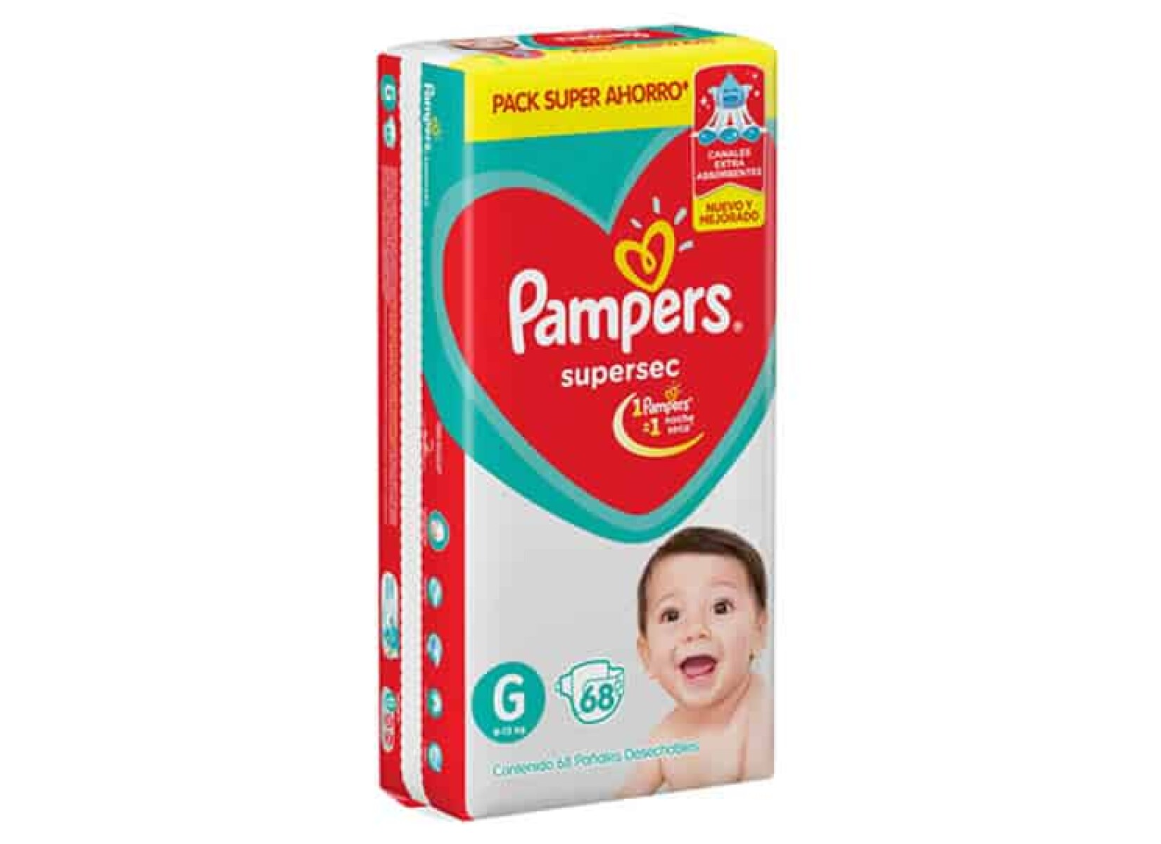 Pañales Pampers Super Sec G 68 Unidades 