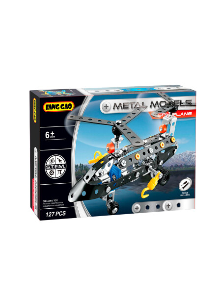 HELICOPTERO ENSAMBLE METAL NEGRO