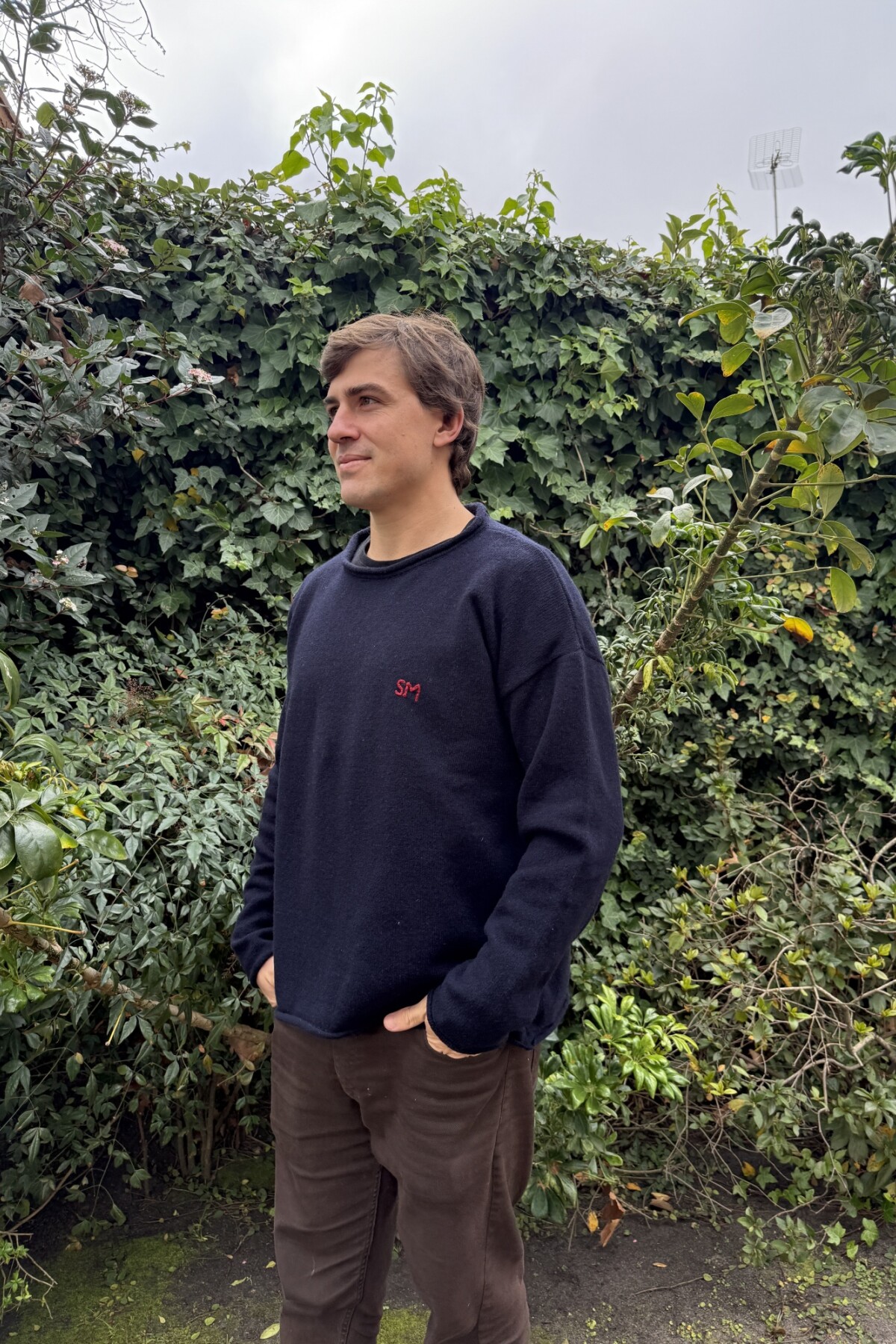 Wool Sweater Men Azul Marino