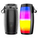 Parlante A Batería Con Luz Led Colores Y Bluetooth Negro