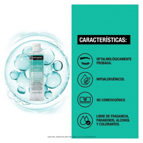 Neutrogena Purified Skin agua micelar desmaquillante 400 ml Neutrogena Purified Skin agua micelar desmaquillante 400 ml