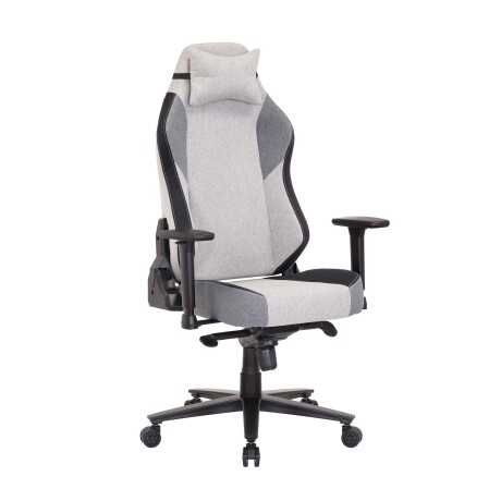 SILLA GAMER TELA-Y-METAL GRIS TOTAL D-314