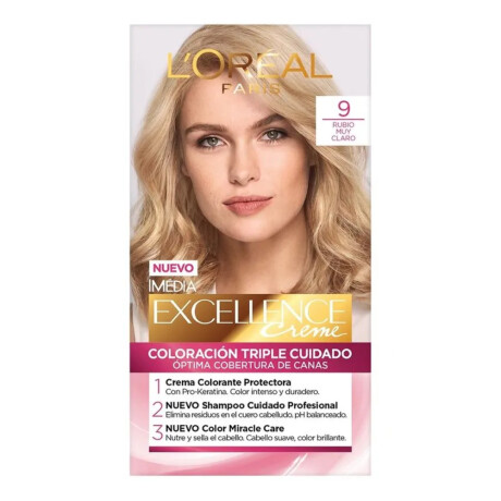 Tintura Para Cabello L'Oréal Paris Excellence Creme Rubio Claro N°9 Tintura Para Cabello L'Oréal Paris Excellence Creme Rubio Claro N°9