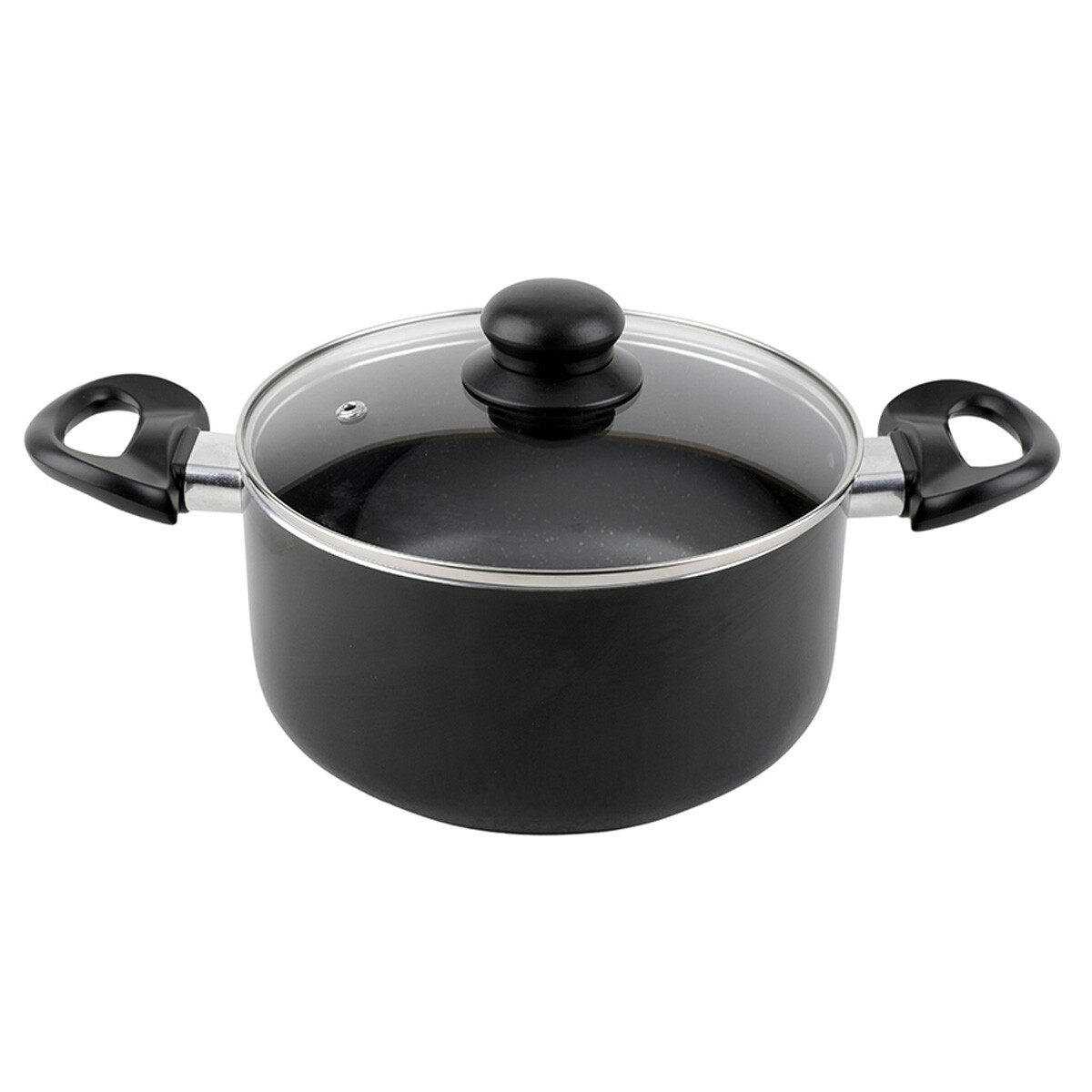 CACEROLA DE 24 CM CUORI BLACK INTERIOR ANTIADHERENTE 