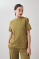 Remera manga corta verde oliva