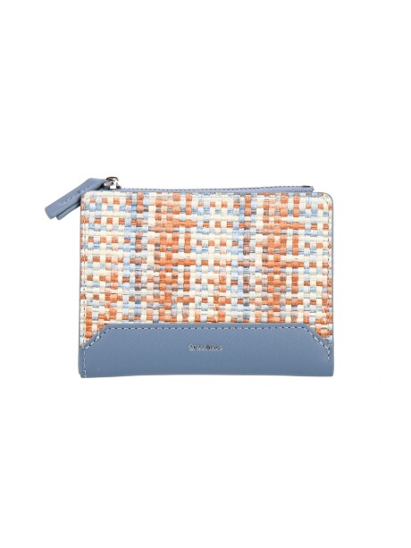 Monedero Telas Celeste