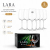 Juego de 6 Copas de Vino Lara 250 ml Cristal Juego de 6 Copas de Vino Lara 250 ml Cristal