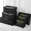Set de 6 Organizadores de Valija Equipaje para Viaje Negro