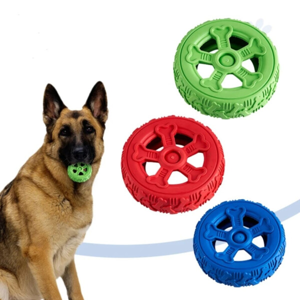 Juguete Perro Rueda Masticable Mordillo Mordedor Dental Variante Color Verde