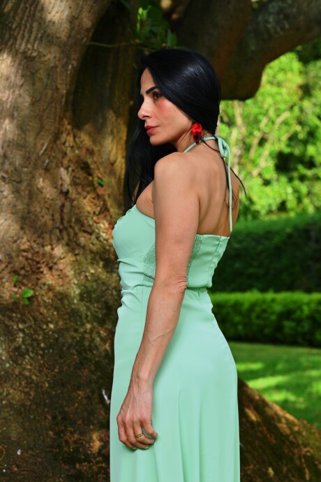 Vestido largo Ginevra Verde Agua