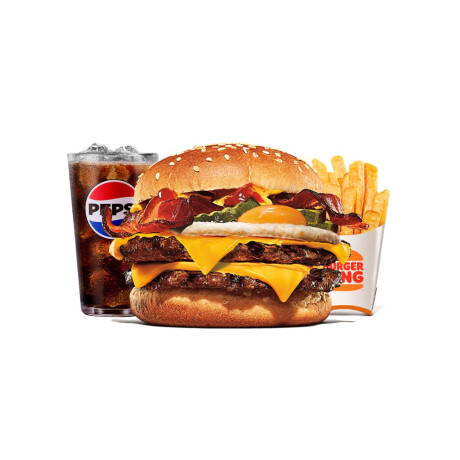 Combo Burger King Hamburguesa doble egg bacon