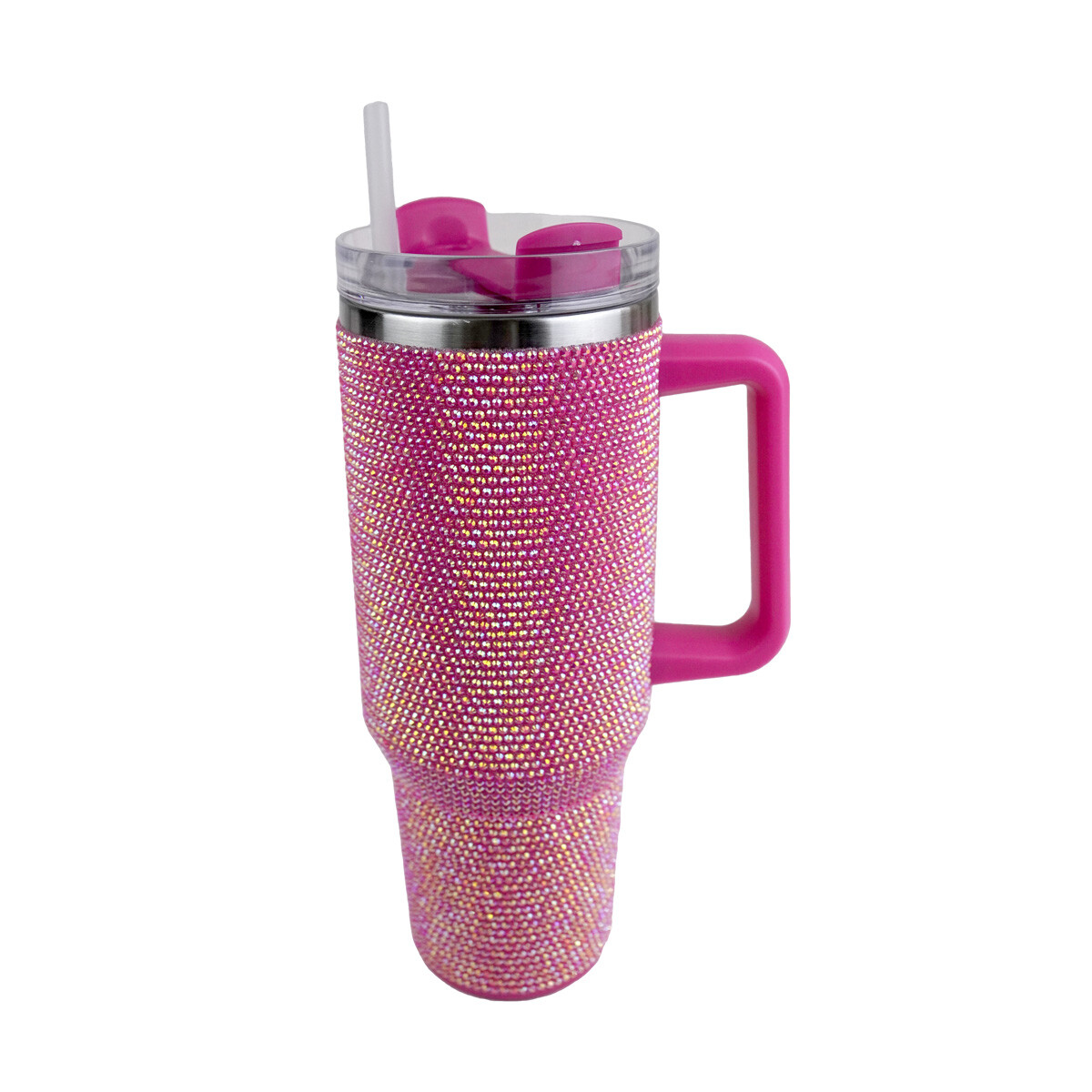 MUG ACERO COLOR 1LT C/ASA TERMICO BCO 