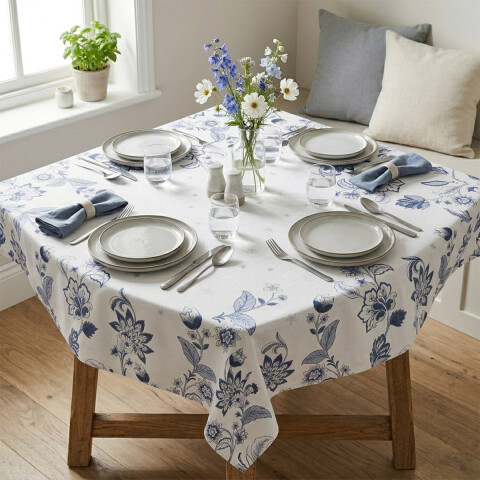 Mantel Atenas Dohler 78 x 78 cm 100% Algodón CHINTZ AZUL HAV 01