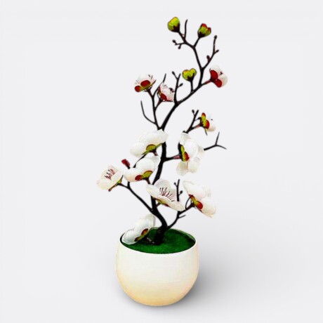 Cerezo Artificial Maceta Chico Blanco