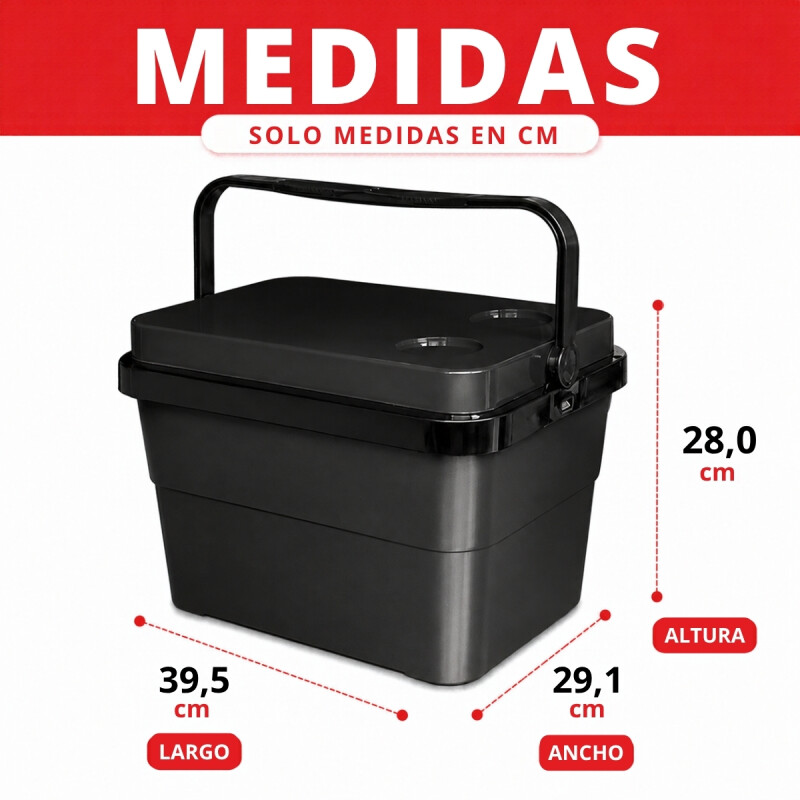 Conservadora térmica 17 lts NEGRO