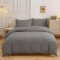 Funda Nordica 2 Plazas Gris oscuro / Liso