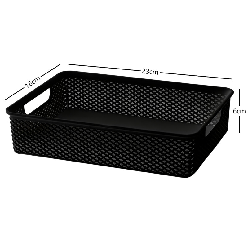 Cesto organizador calado línea M NEGRO