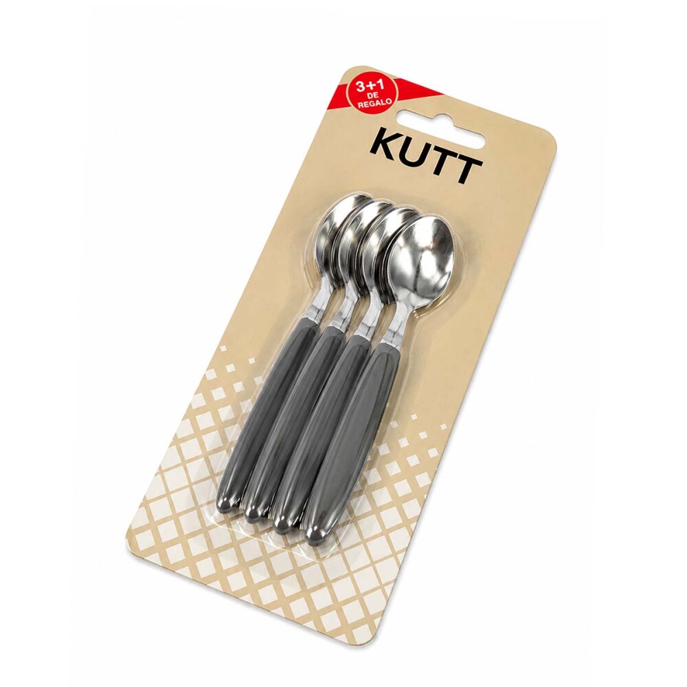 Set 3+1 Cuchara de té mango plástico negro KUTT Set 3+1 Cuchara de té mango plástico negro KUTT