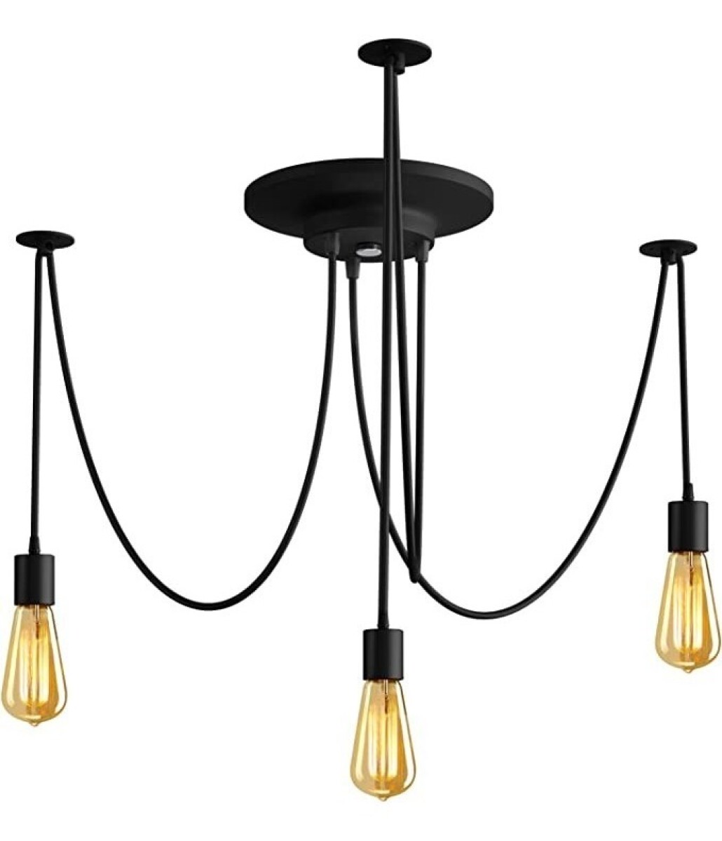 Luminaria Techo Tipo Araña Vintage 3 Brazos 