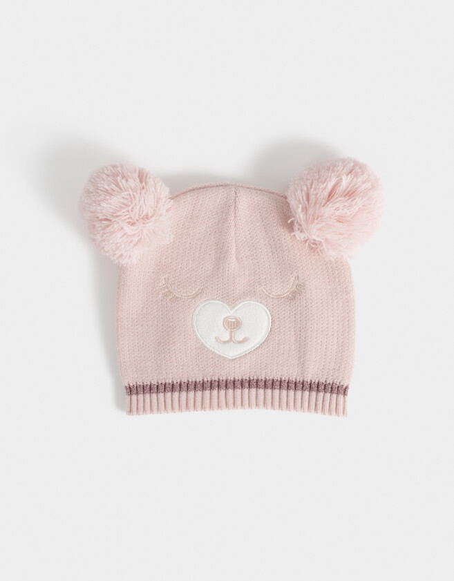 Gorros Infantiles Gorro Infantil De Osito Rosa - Rosa Claro
