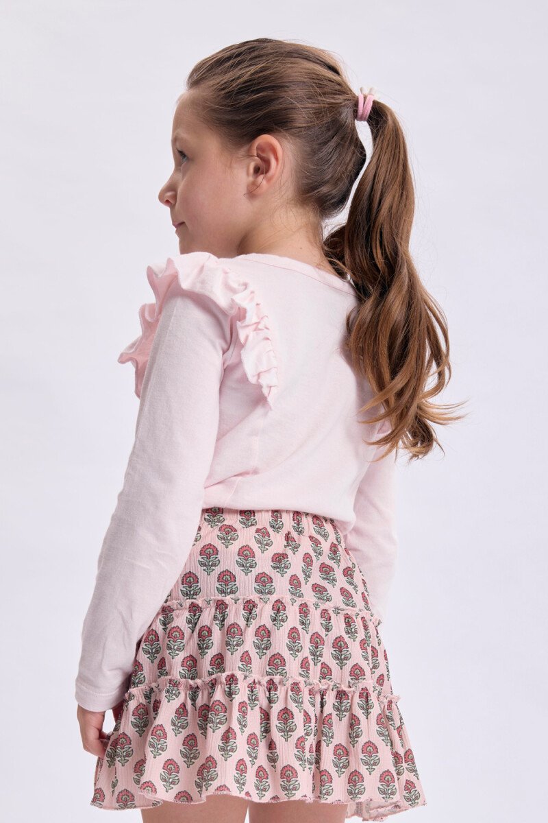 Remera volados Rosa