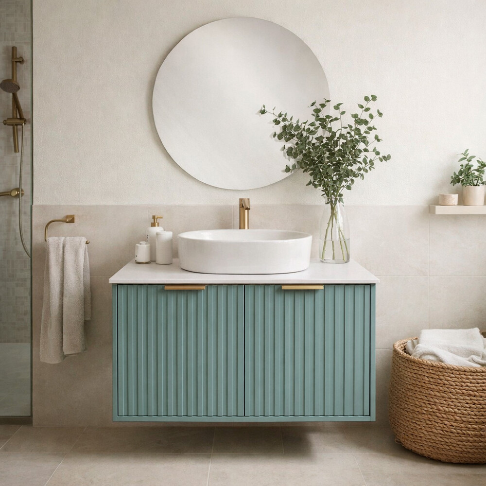 CONJUNTO DE BAÑO HABITARE MODELO SY2006-80G / MUEBLE + BACHA + ESPEJO C/ LUZ LED - 80 cm Conjunto De Baño Habitare Modelo Sy2006-80g / Mueble + Bacha + Espejo C/ Luz Led - 80 Cm