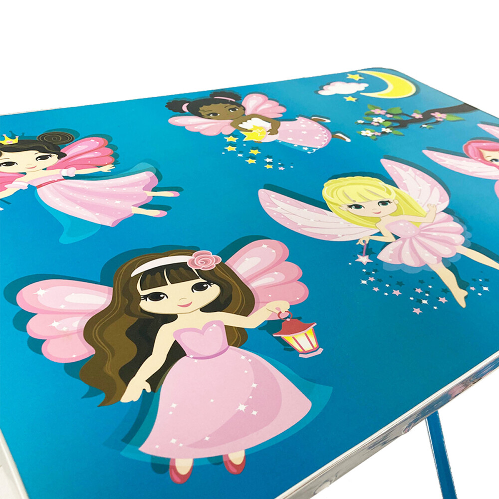 Escritorio Infantil Con Silla Plegable Azul