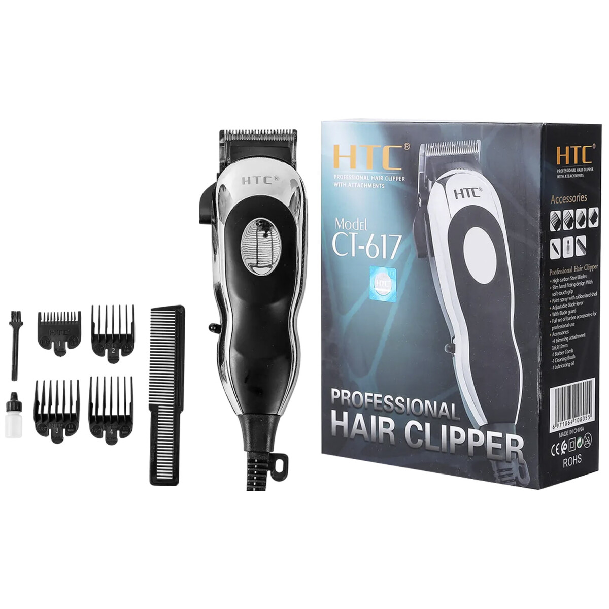Cortapelo Cableado HTC CT-617 con Accesorios 