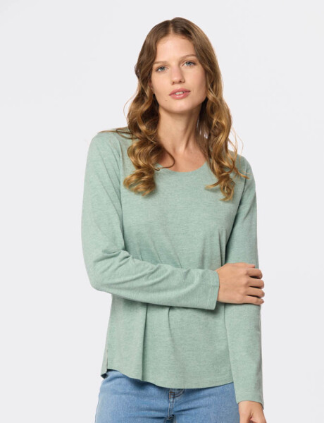 REMERA LISA MANGA LARGA Verde