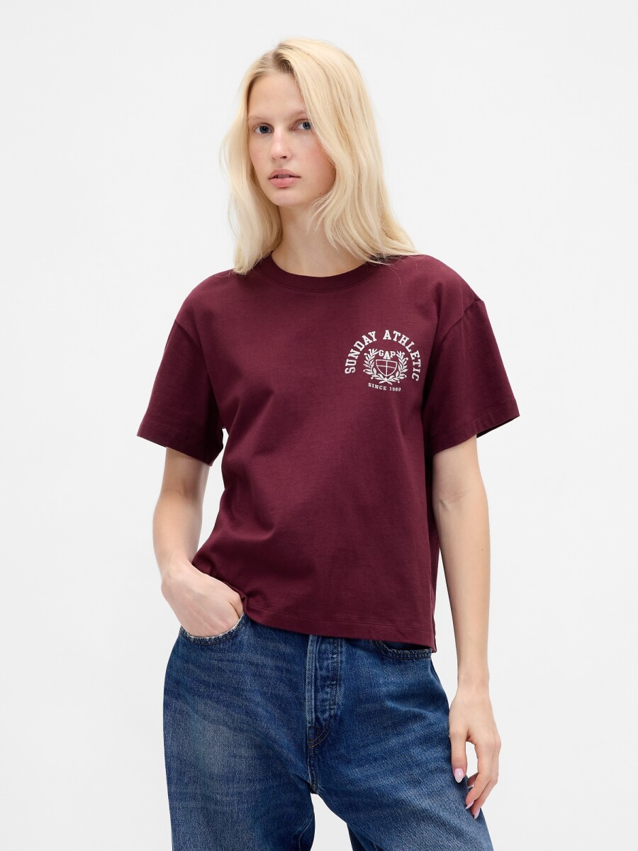 GRAPHICS - SS EDITOR TEE SUNDAY ATHLETIC - TUSCAN RED 