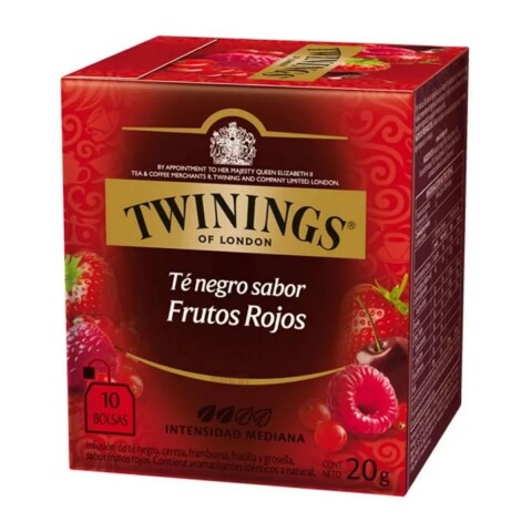 Té Negro Con Frutos Rojo Twinings 10 Unidades Twining Four Red Fruits X10