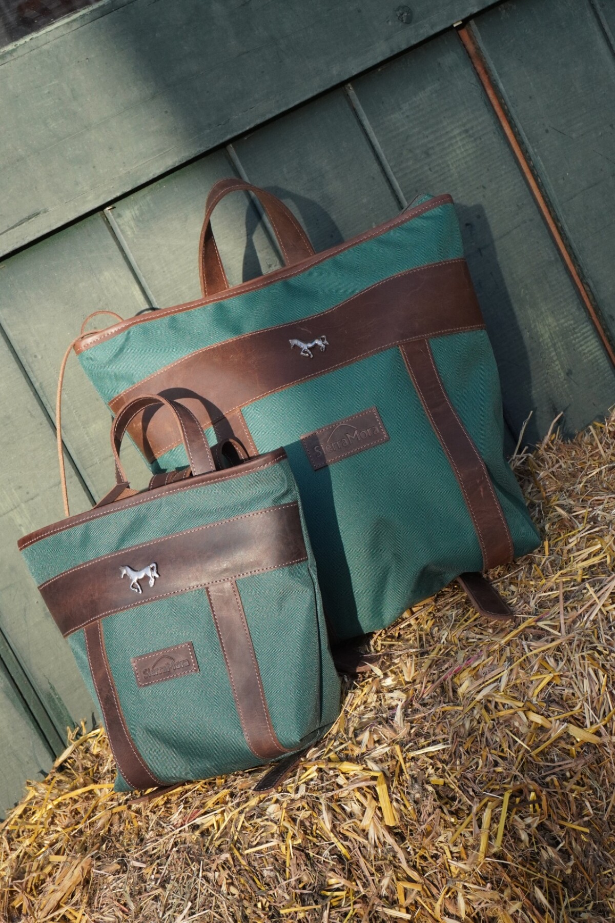 Mini Mustang Backpack Chocolate / Verde Inglés